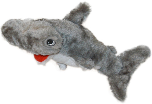 Jeffers Juguete de peluche con chifle para perro, tiburón martillo, 8", unidad