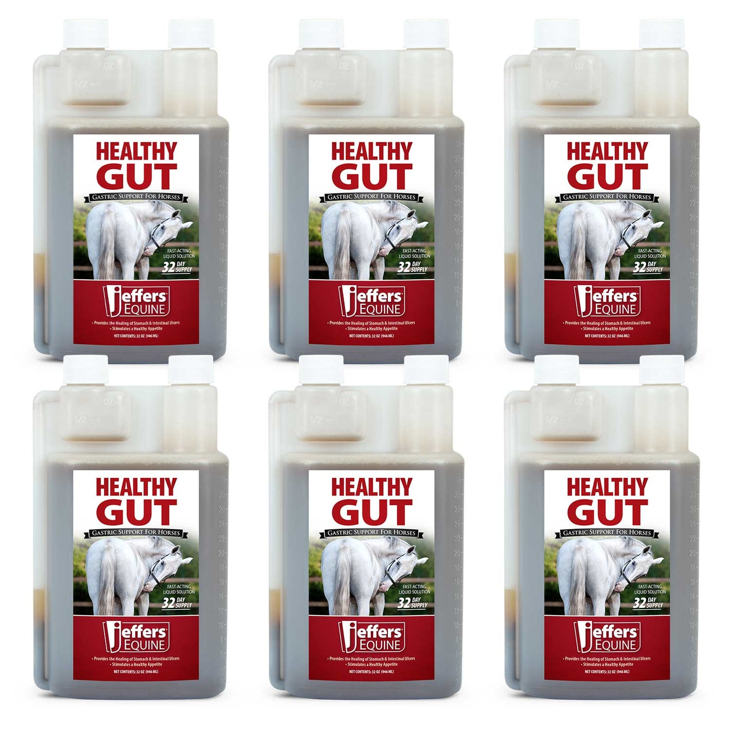 Suplemento Líquido para Caballos Jeffers Healthy Gut Gastric Support