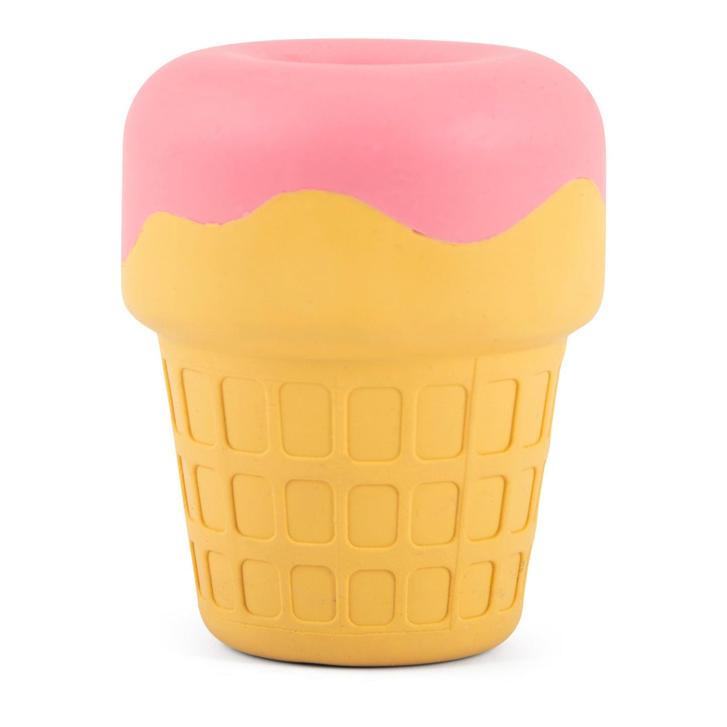 Juguete masticable Jeffers Ice Cream Cone de caucho natural para dispensar premios y limpiar los dientes de perros