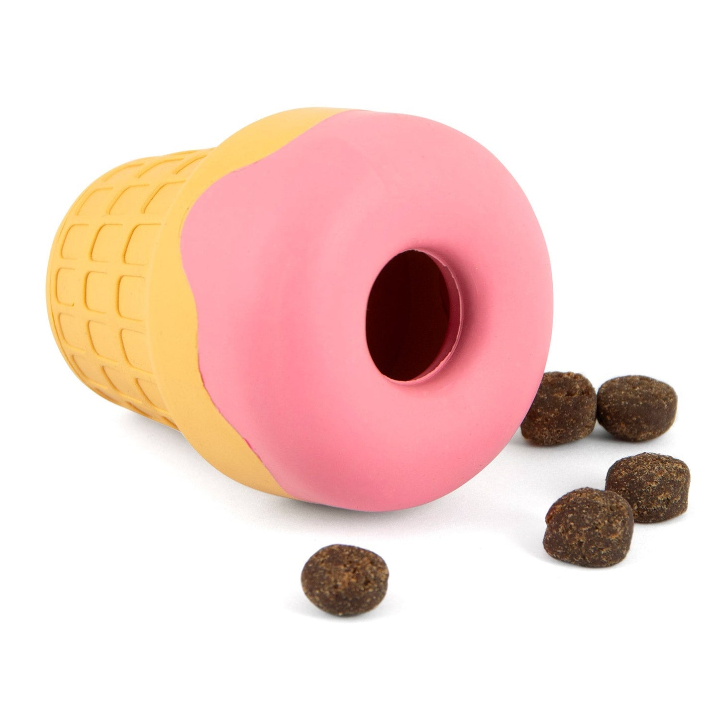 Juguete masticable Jeffers Ice Cream Cone de caucho natural para dispensar premios y limpiar los dientes de perros
