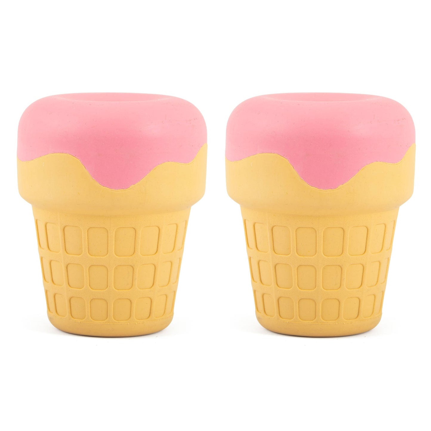 Juguete masticable Jeffers Ice Cream Cone de caucho natural para dispensar premios y limpiar los dientes de perros