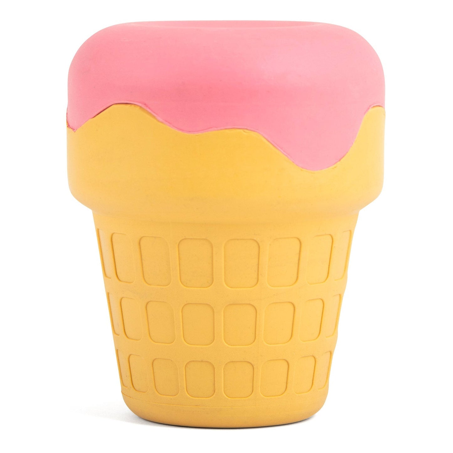 Juguete masticable Jeffers Ice Cream Cone de caucho natural para dispensar premios y limpiar los dientes de perros
