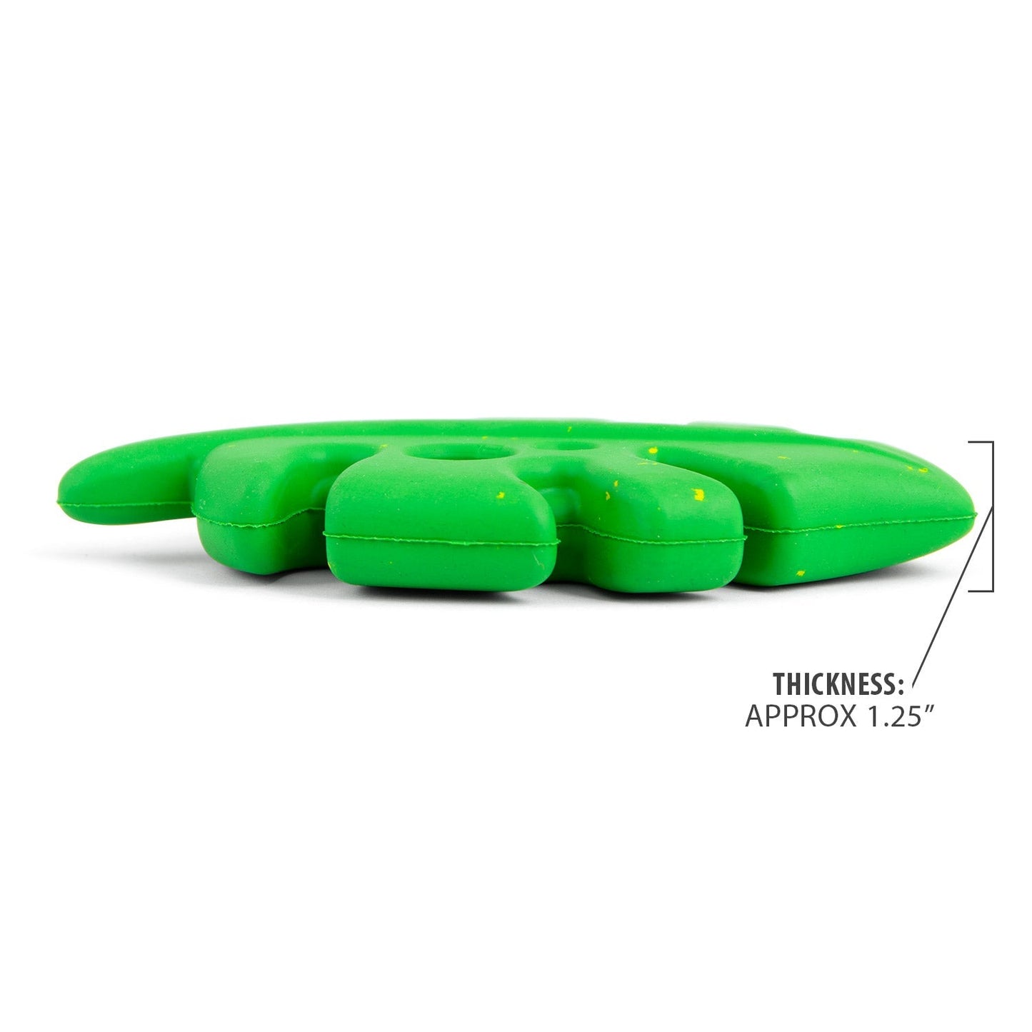 Juguete masticable Jeffers de caucho natural con forma de hoja para perros, con beneficios dentales y aroma a vainilla para mordedores moderados