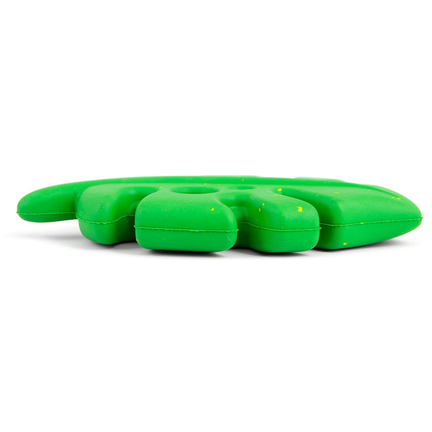 Juguete masticable Jeffers de caucho natural con forma de hoja para perros, con beneficios dentales y aroma a vainilla para mordedores moderados