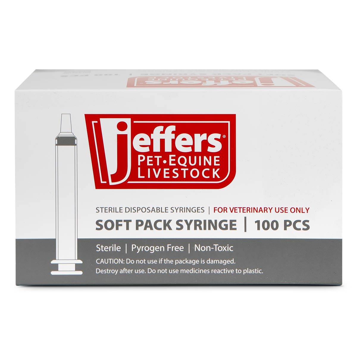 Jeringas Luer Lock Jeffers, Cajas