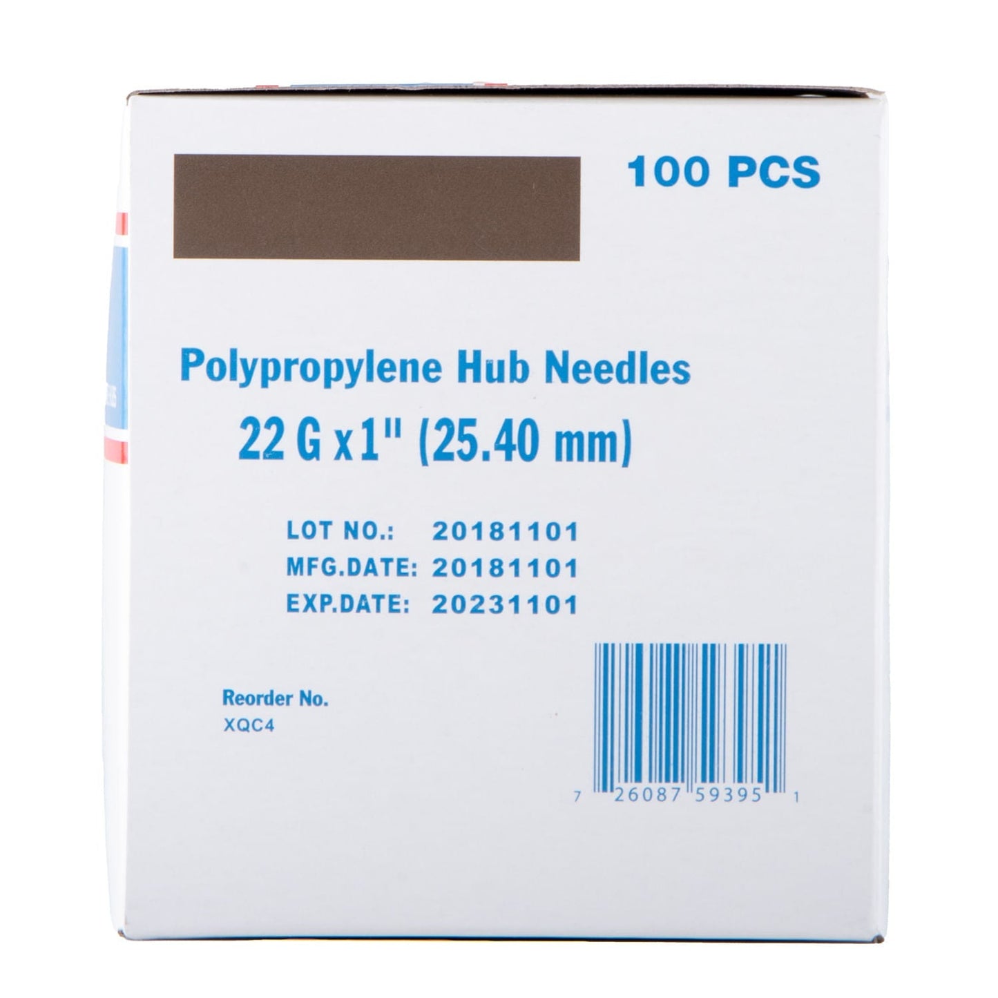 Agujas hipodérmicas Jeffers Poly Hub para uso veterinario, caja de 100