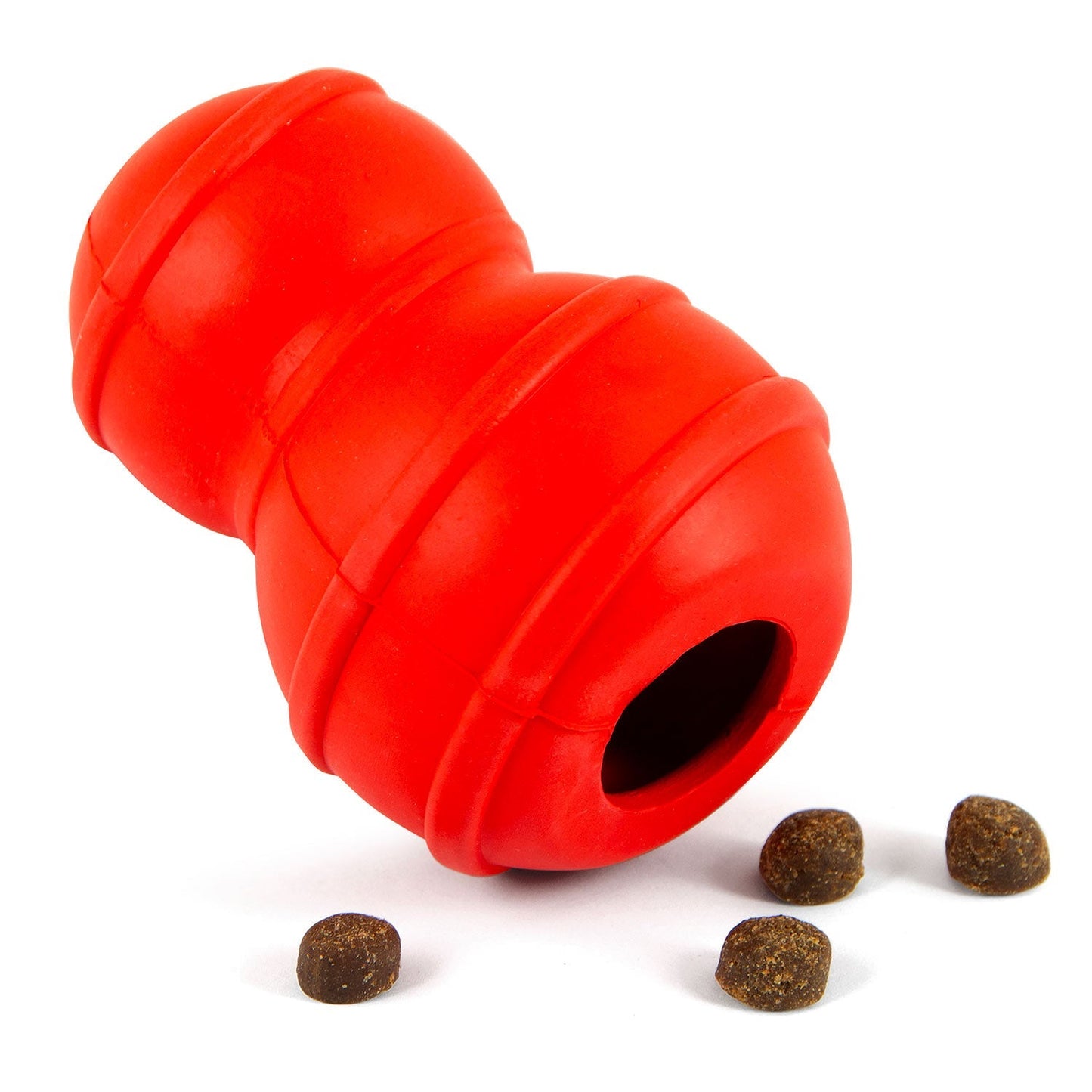 Jeffers Juguete dental dispensador de golosinas de caucho natural Stuffable Fetch & Chew Red Classic para perros