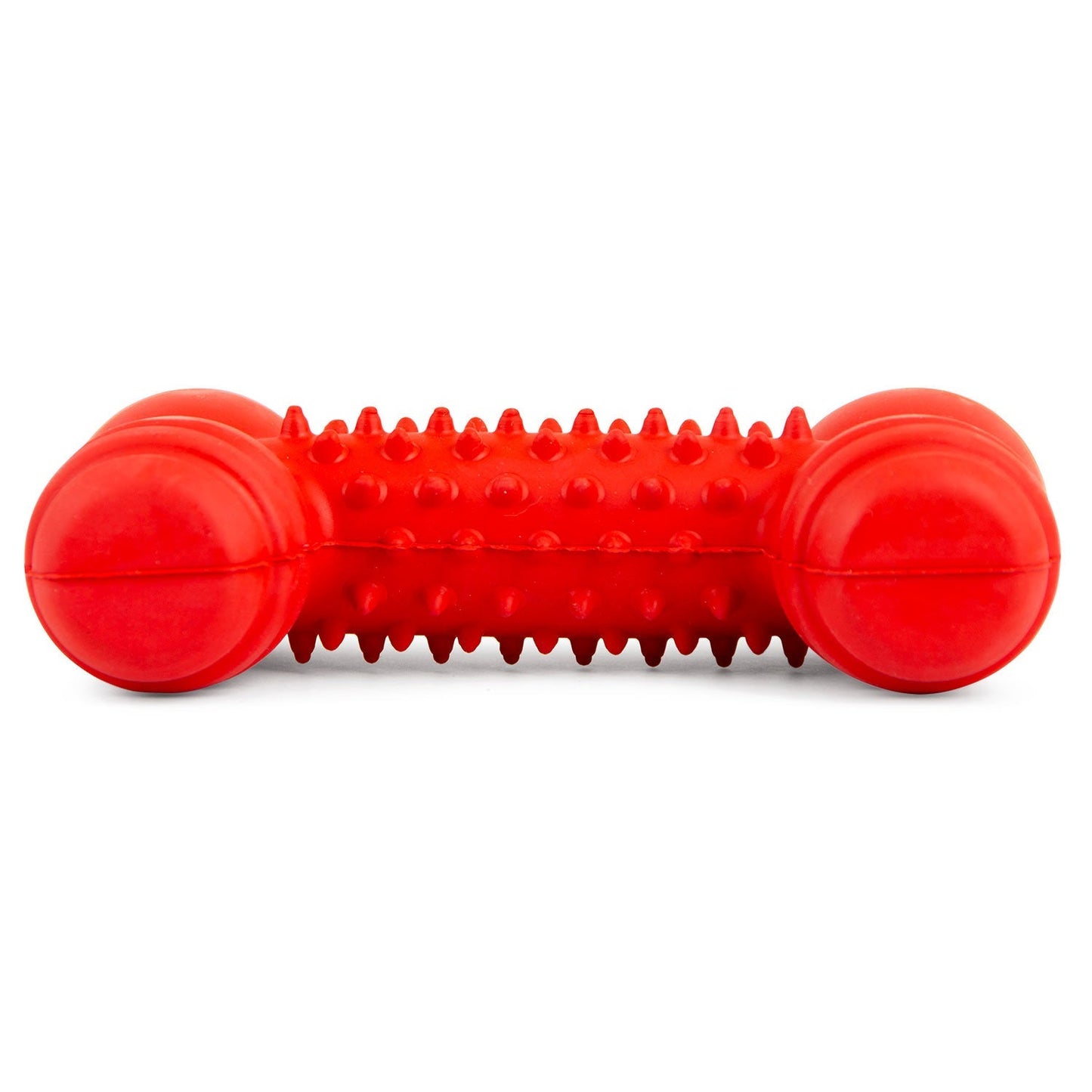 Juguete masticable de caucho natural Jeffers Red Dental Bone para perros para dientes y encías saludables