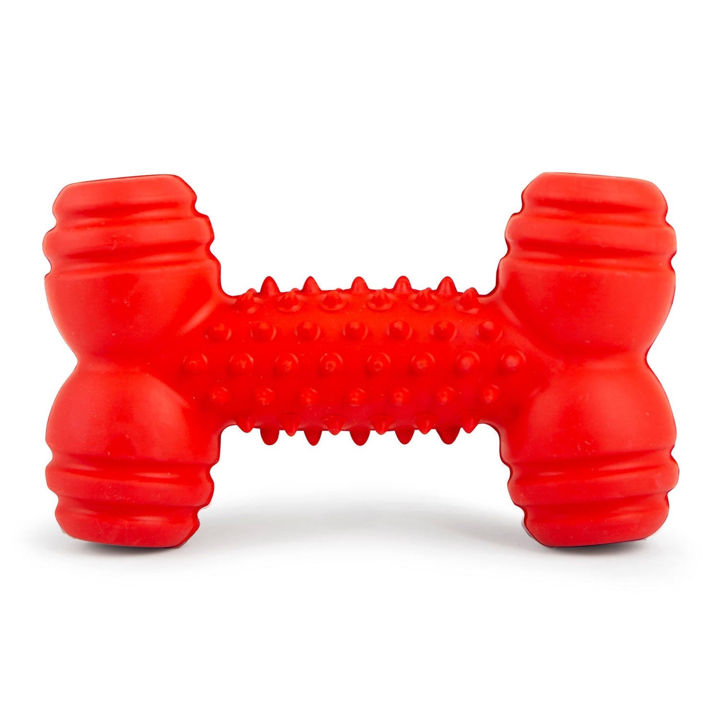 Juguete masticable de caucho natural Jeffers Red Dental Bone para perros para dientes y encías saludables