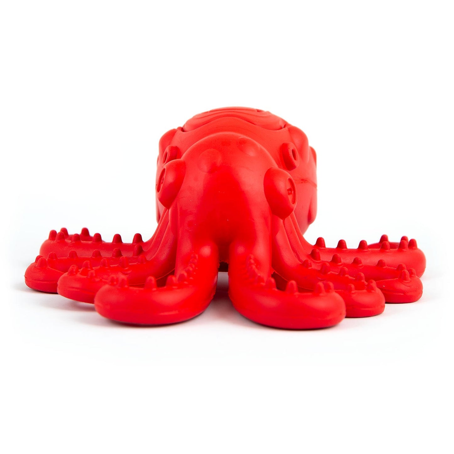 Jeffers Red Octopus Juguete masticable de caucho natural dispensador de premios para perros con diseño de pulpo rojo