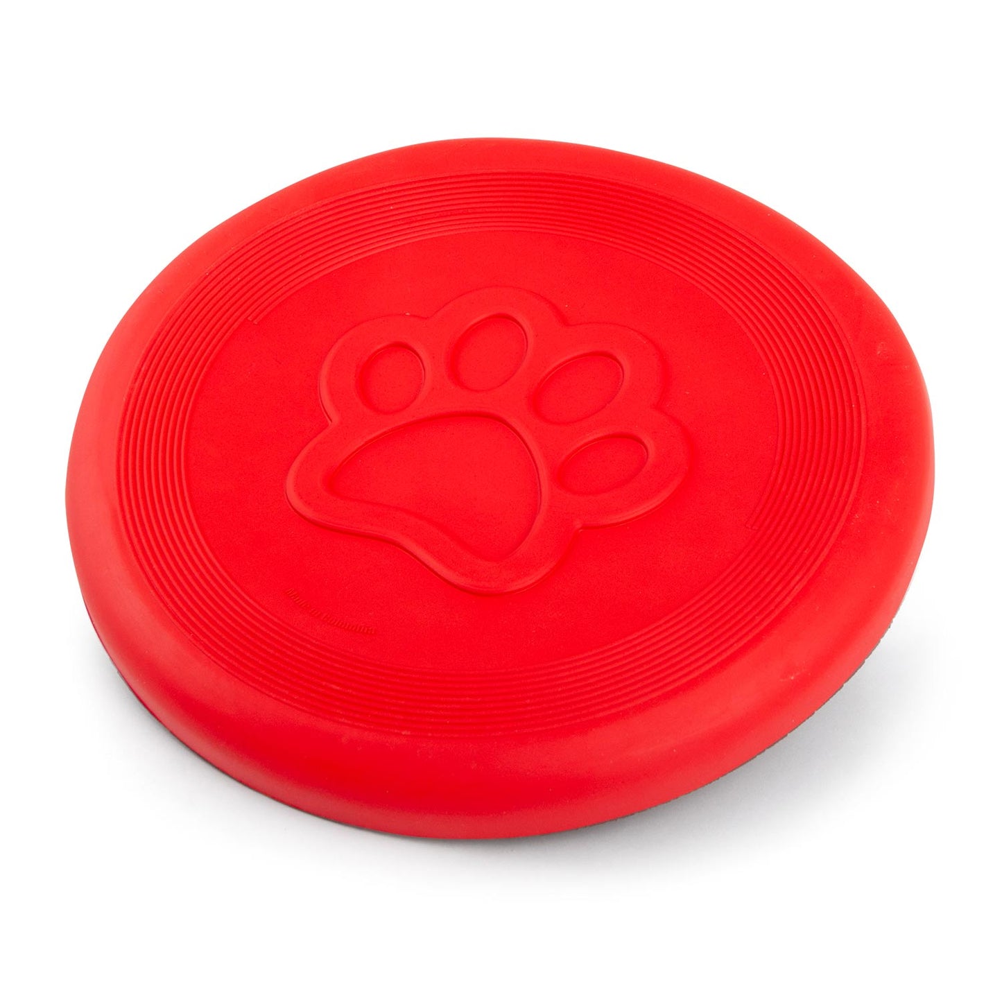 Juguete para Perro Jeffers Red Paw Frisbee de Caucho Natural para Lanzar y Masticar