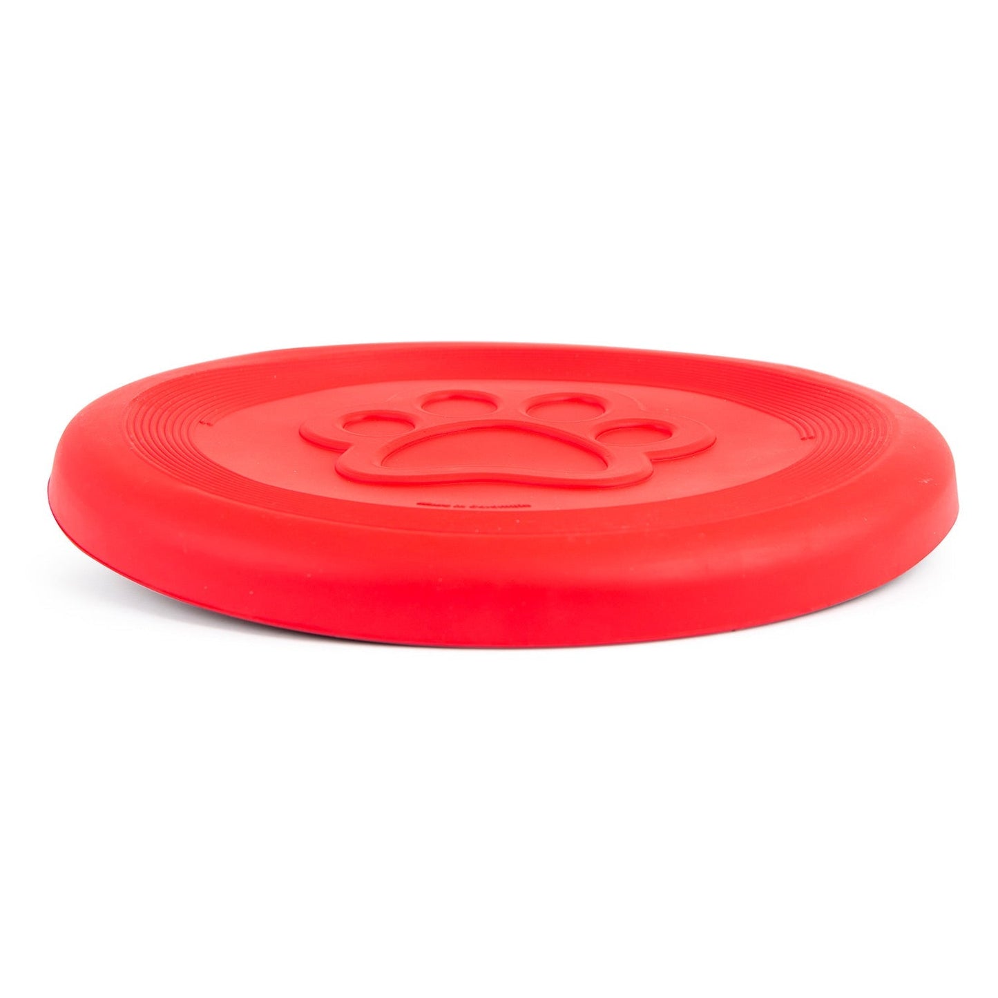 Juguete para Perro Jeffers Red Paw Frisbee de Caucho Natural para Lanzar y Masticar