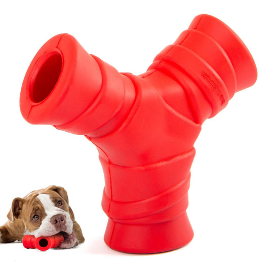 Juguete masticable Jeffers Red "Y" de caucho natural para perros, para masticadores moderados