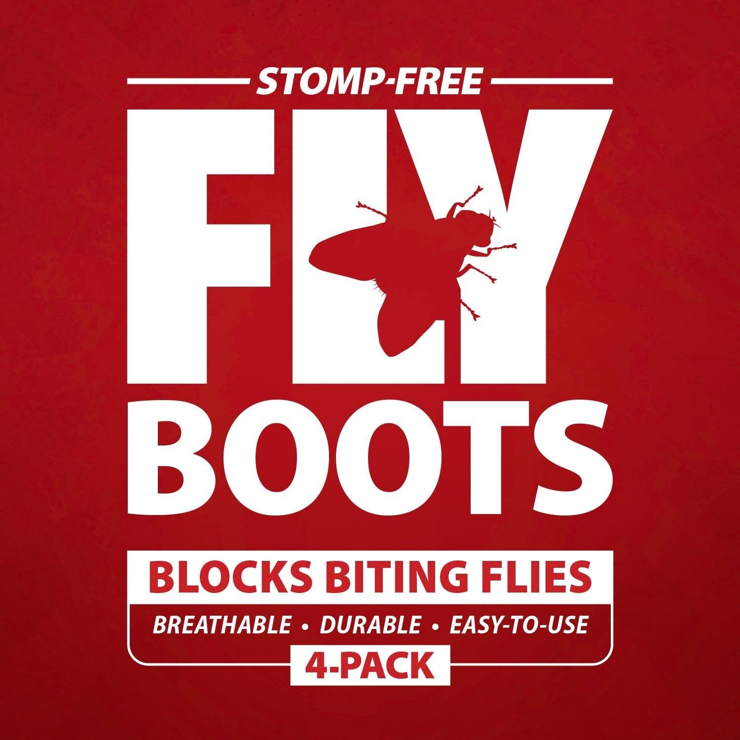 Botas "Stomp-Free" para moscas Jeffers Romper Stomper para caballos, paquete de 4