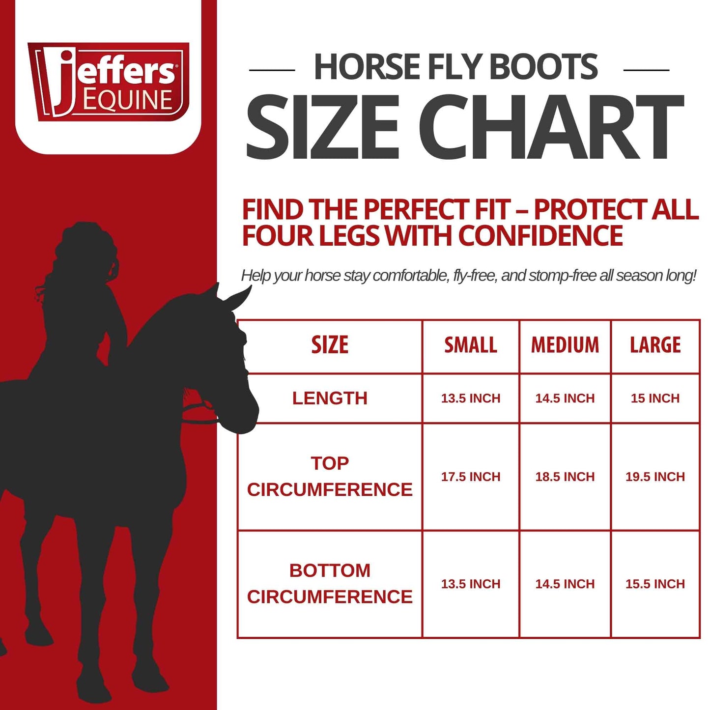 Botas "Stomp-Free" para moscas Jeffers Romper Stomper para caballos, paquete de 4