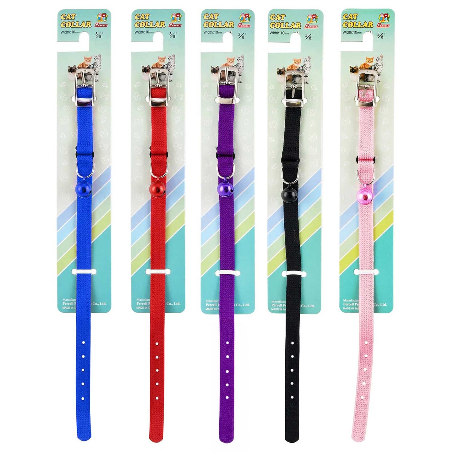Collares para gatos ajustables de nailon sólido Jeffers