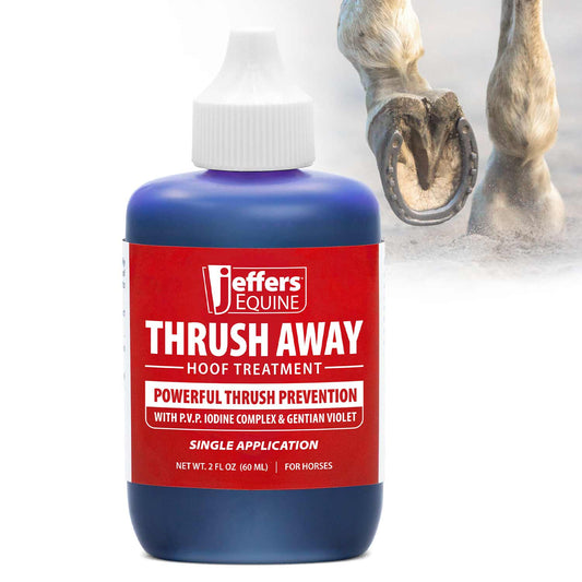 Jeffers Thrush Away Tratamiento para cascos para la candidiasis en caballos, 2 oz