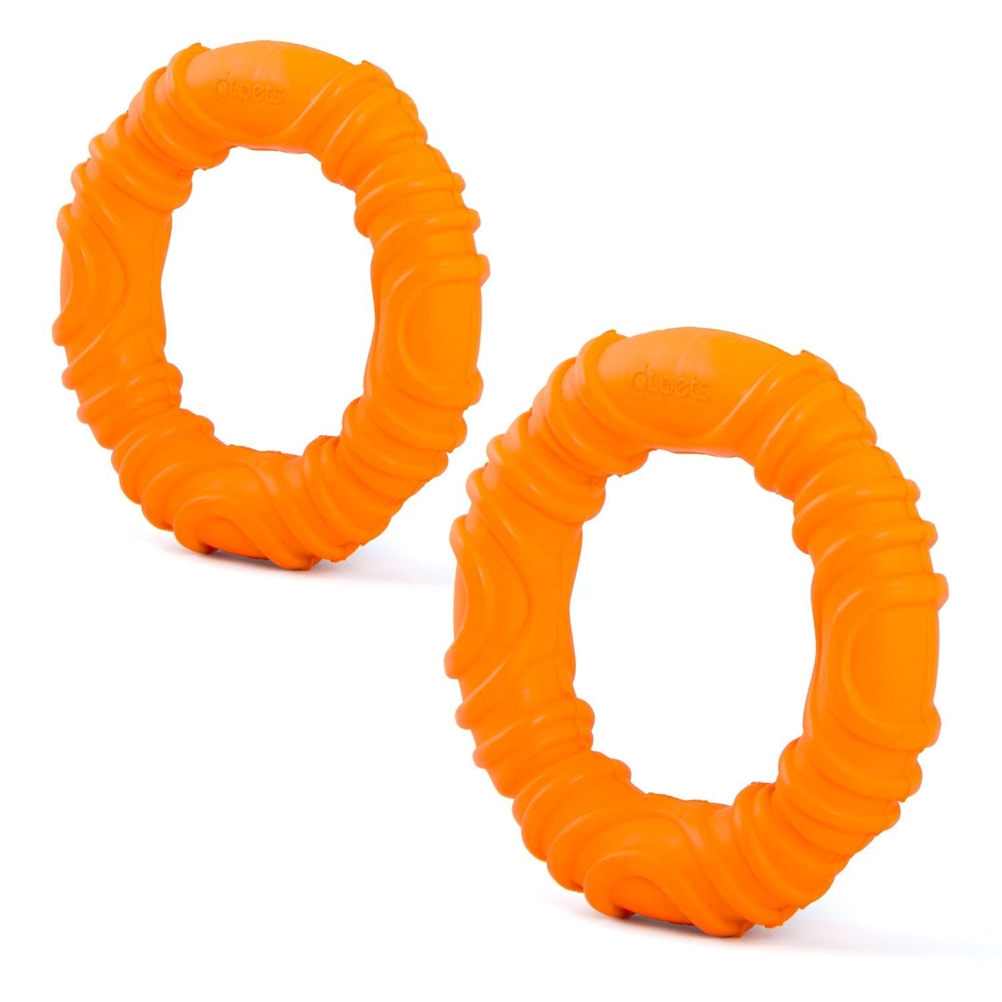 Juguete masticable Jeffers Wavy Ring Tugger de caucho natural para perros para tirar, buscar y apoyar la salud dental