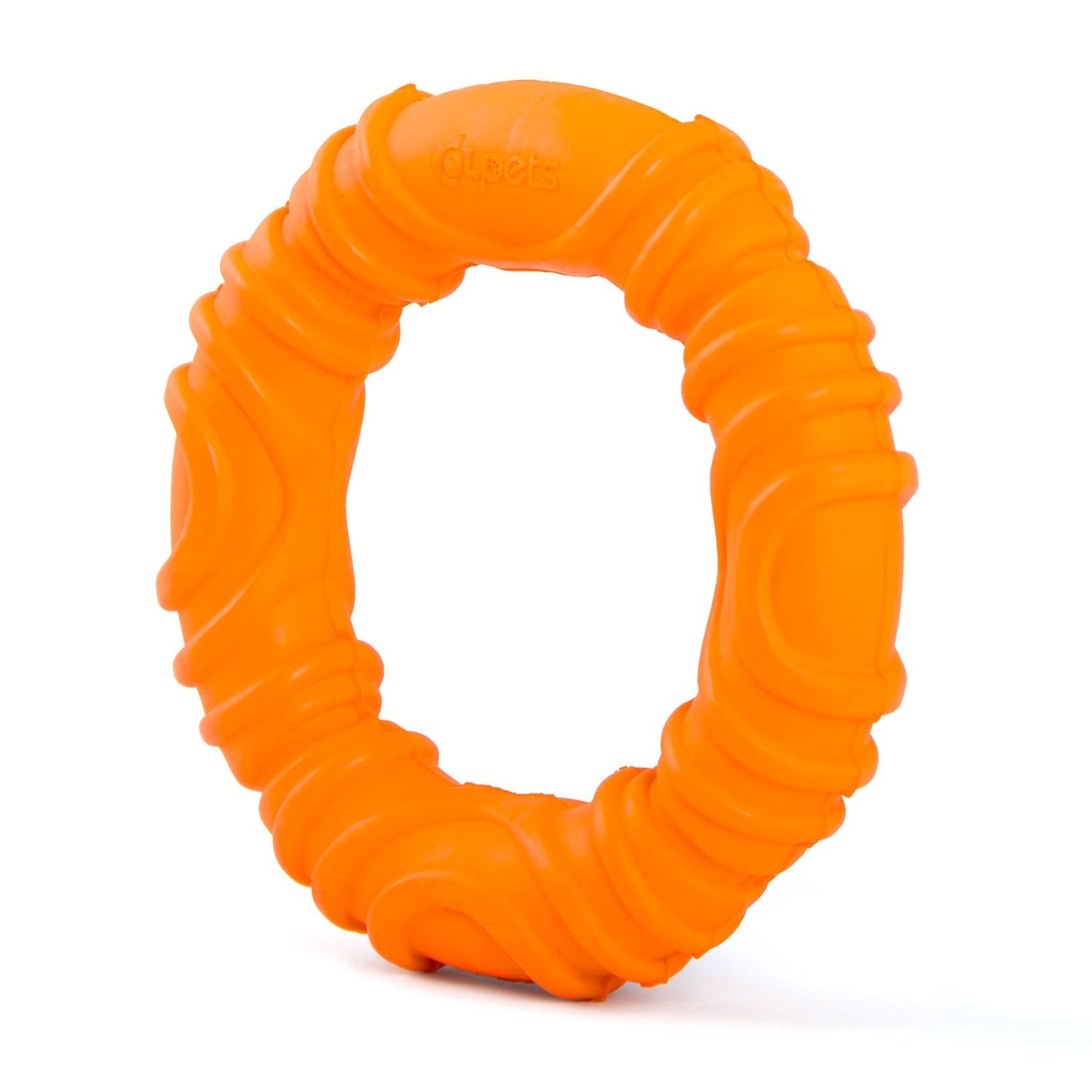Juguete masticable Jeffers Wavy Ring Tugger de caucho natural para perros para tirar, buscar y apoyar la salud dental