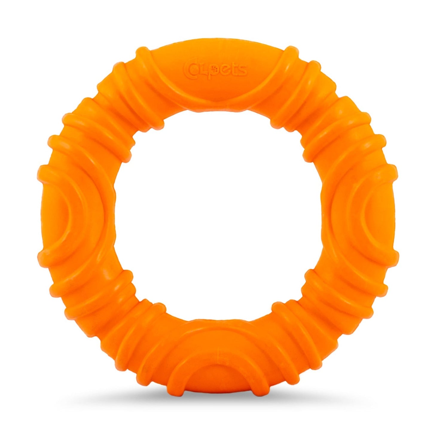 Juguete masticable Jeffers Wavy Ring Tugger de caucho natural para perros para tirar, buscar y apoyar la salud dental