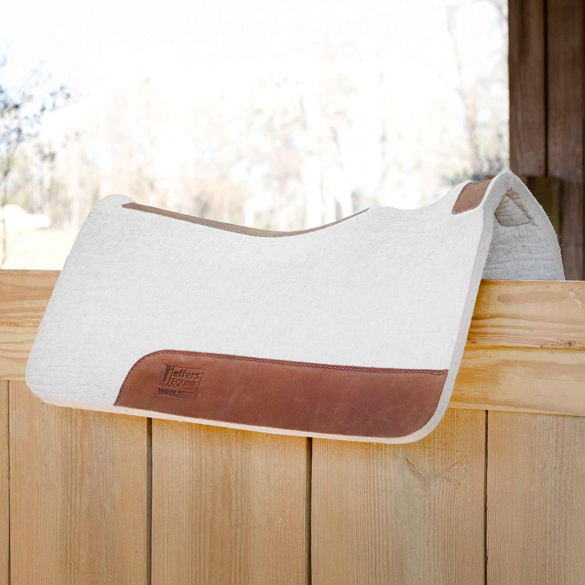 Manta de Silla de Montar Jeffers WoolLuxe 100% Lana Equina – Acolchada, Transpirable y Amortiguadora