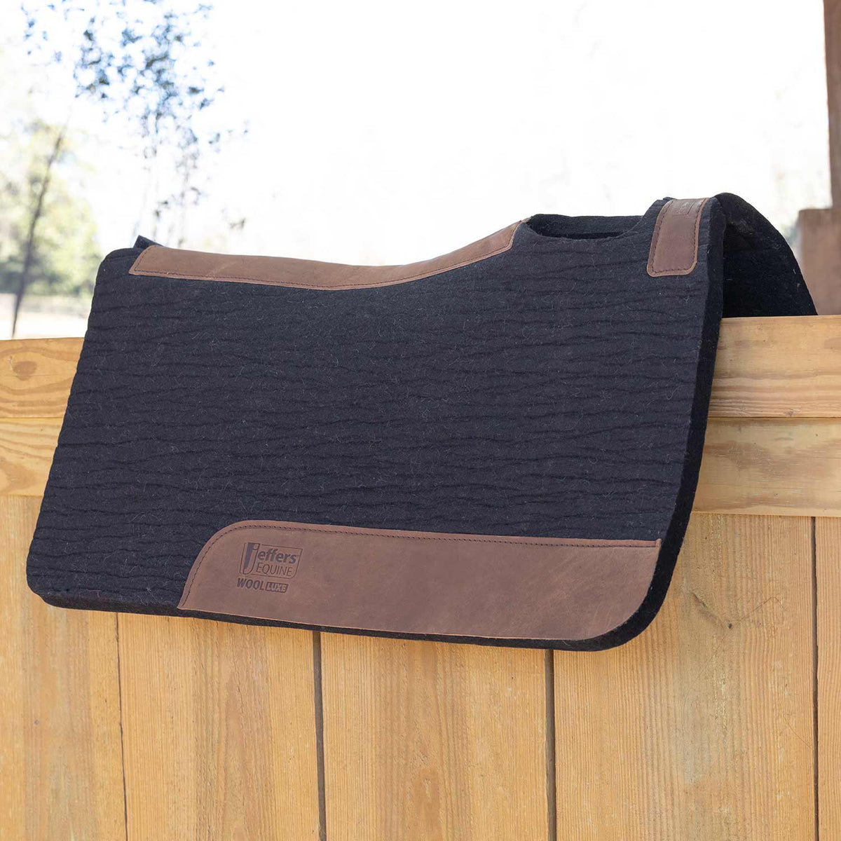 Manta de Silla de Montar Jeffers WoolLuxe 100% Lana Equina – Acolchada, Transpirable y Amortiguadora