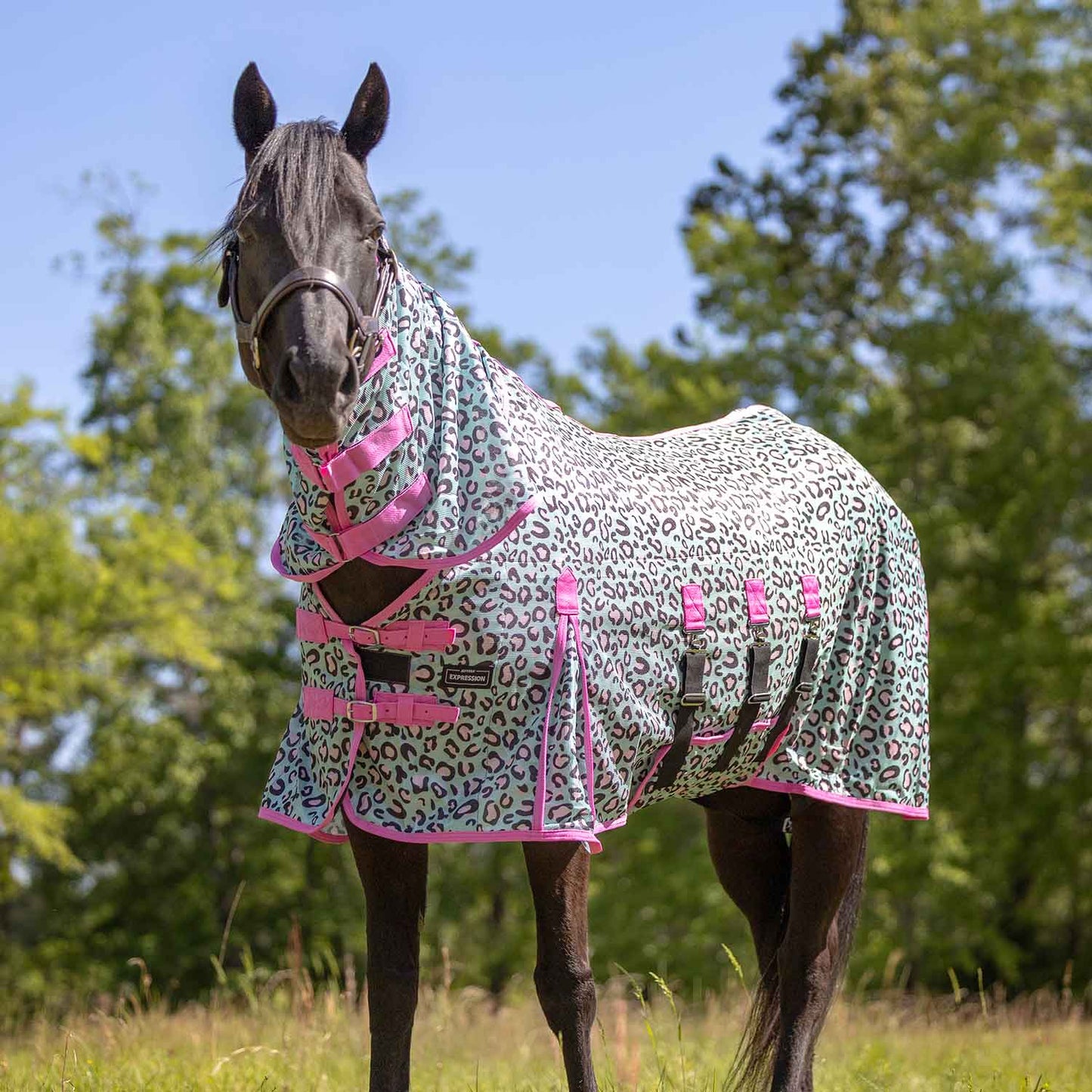 Manta antimosquitos Jeffers Expression Softmesh con cubrecuello para caballo