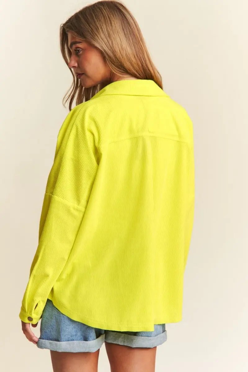 Women's Shacket - Snap Down High Low - Everyday Shirt Jacket