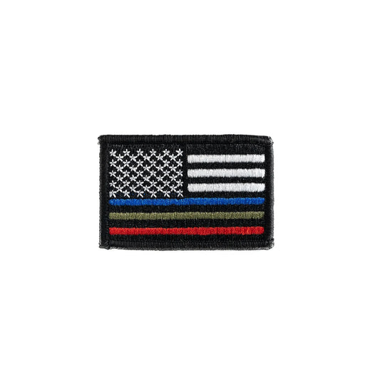 Parche de Bandera Americana - Bomberos, Policía, Militares
