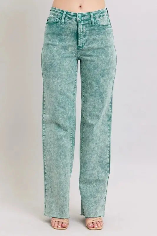 Shoes Trendsi Jeans de Mujer Judy Blue de Tiro Alto Casuales Diarios con Dobladillo Deshilachado Dad Jeans