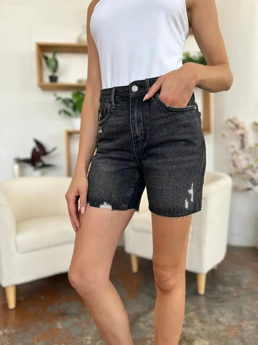 Women's Denim Shorts Denim Shorts - High Waist Comfort Fit - Women's Casual Summer