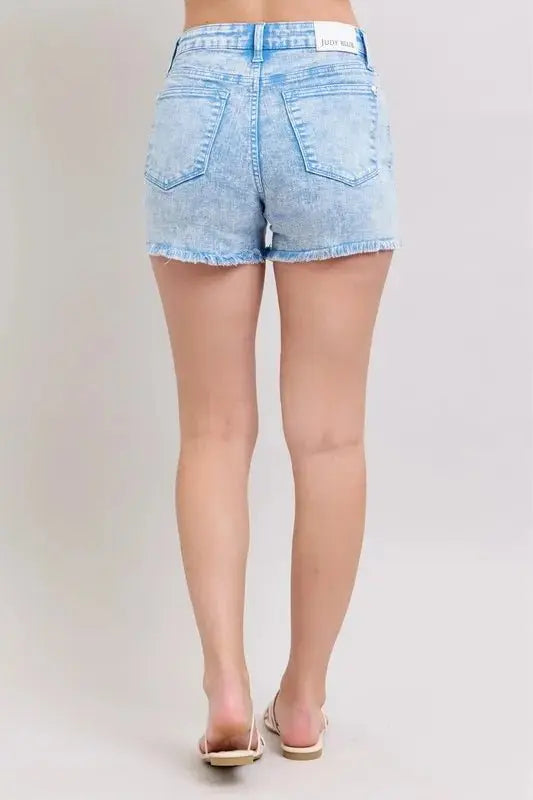 Trendsi Judy Blue Denim Shorts Women's Casual Everyday Garment Dyed Comfort Fit
