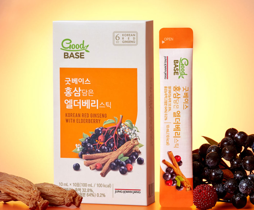 [Jung Kwan Jang] Good Base Korean Red Ginseng with Elderberry 10ml*30Sticks