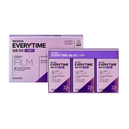 [Jung Kwan Jang] Korean Red Ginseng Extract Every Time Film Comfy (300mg*20 Sheets)