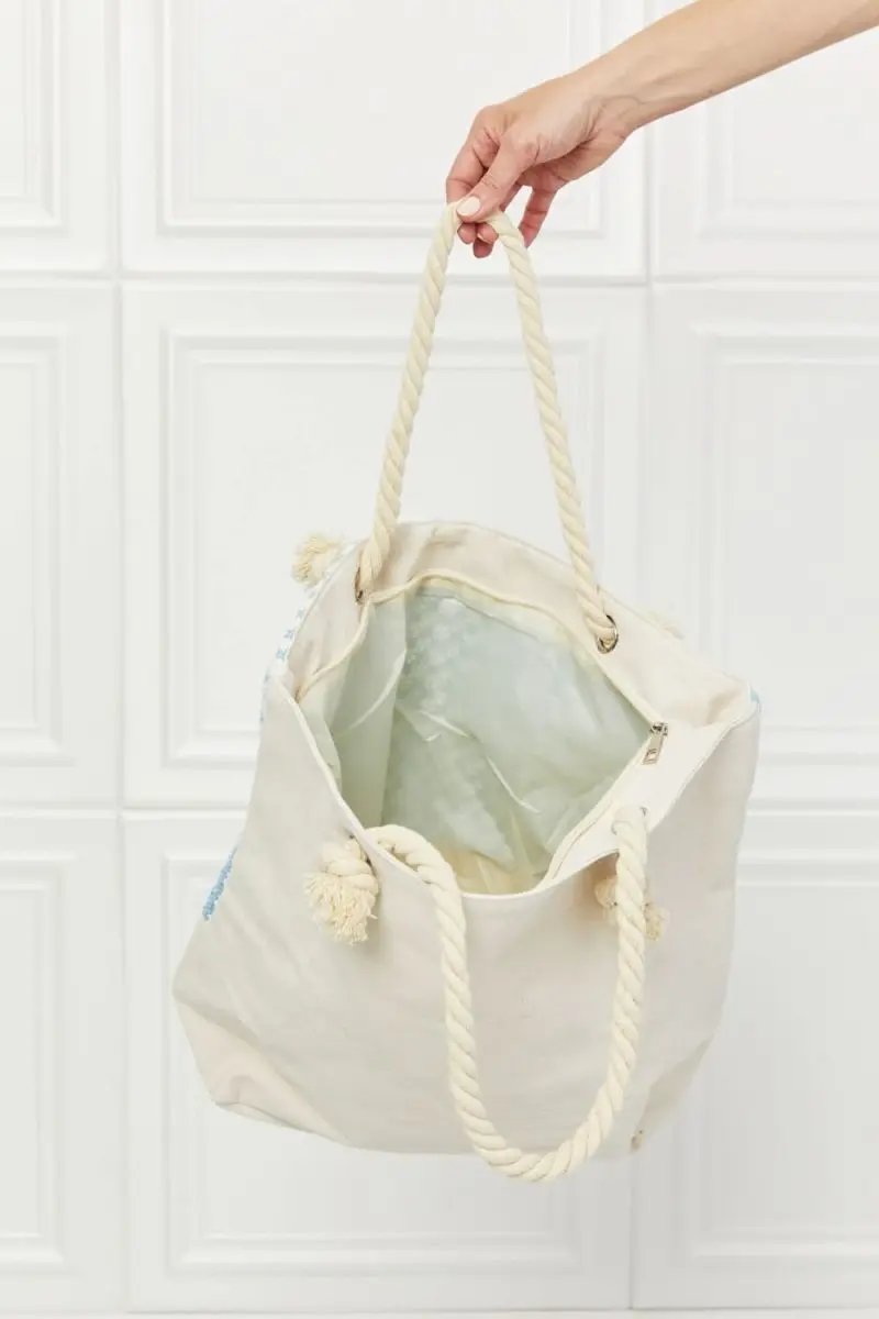 Accessories Lovesalve WS Justin Taylor Picnic Tote Women's Stylish Tassel Bag - Lightweight & Spacious
