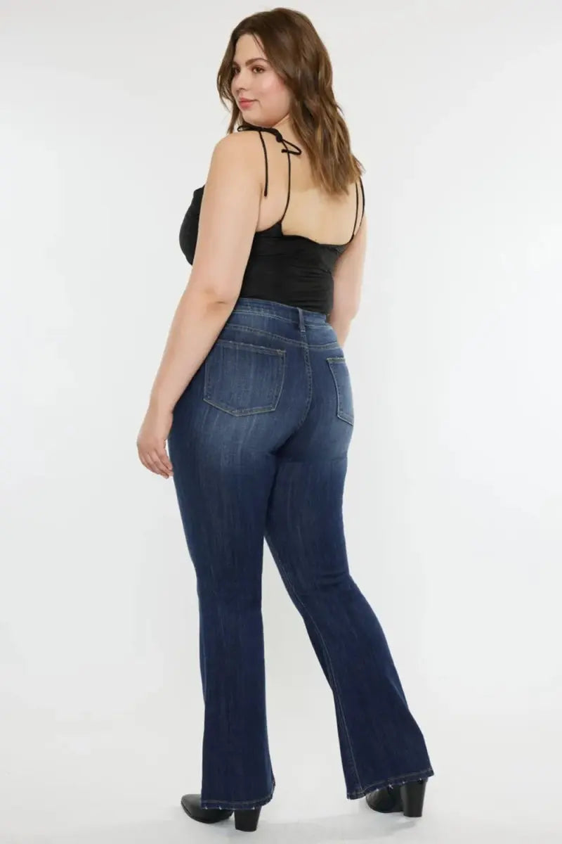 Women's Jeans - Flattering Fit - Mid Rise Slim Flare