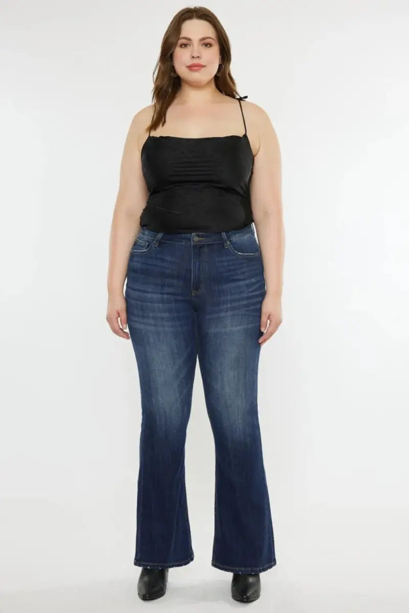 Women's Jeans - Flattering Fit - Mid Rise Slim Flare
