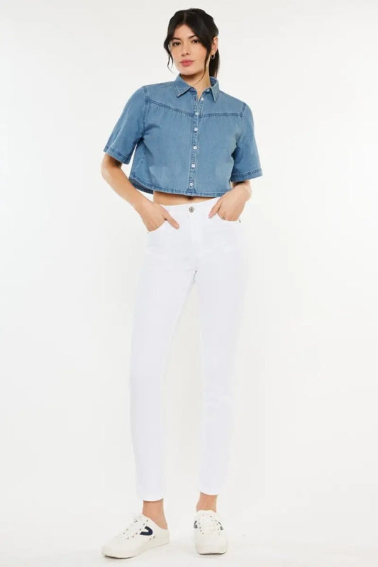 Jeans de Mujer - Tiro Alto Tobillero - Skinny de Moda