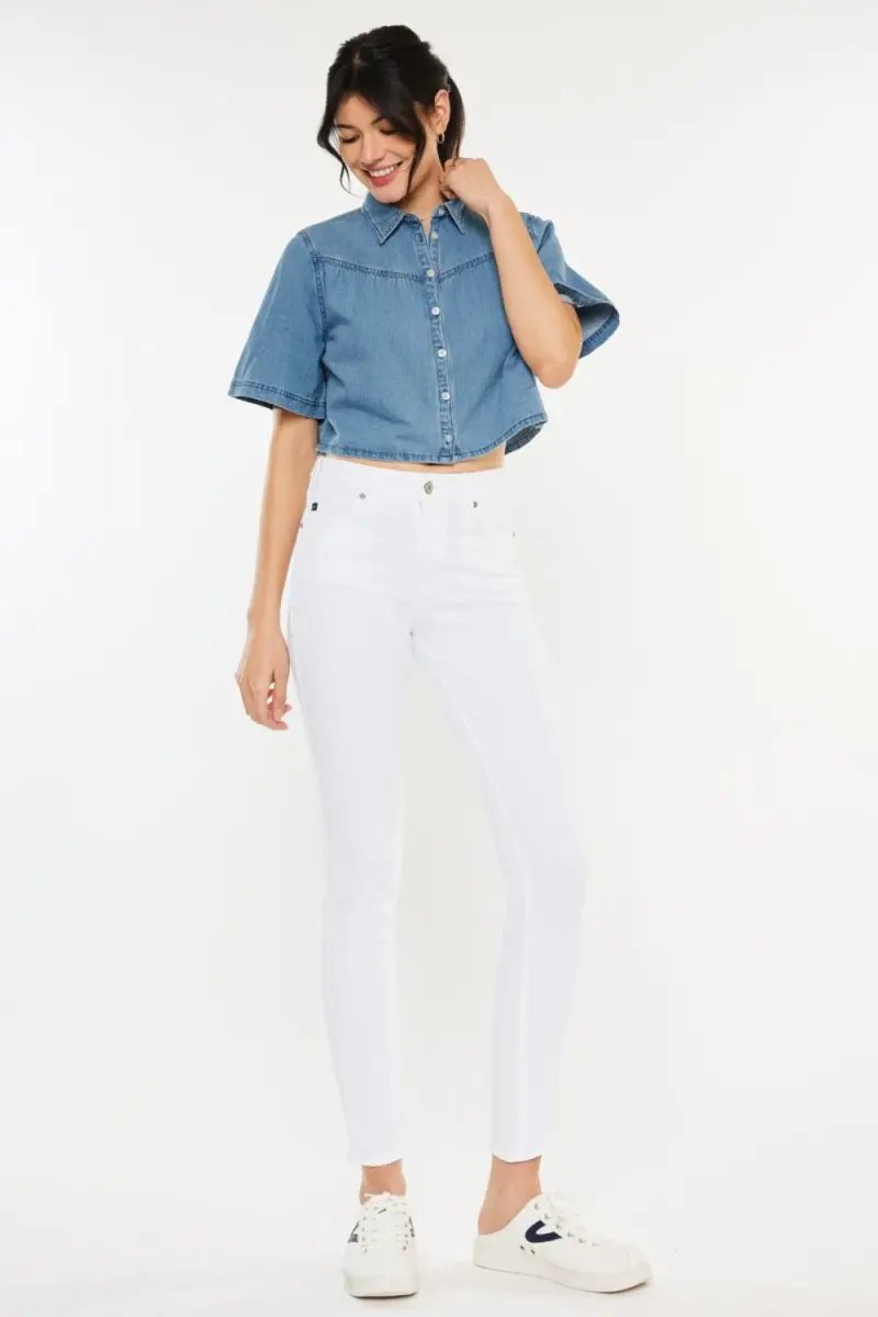 Women's Jeans - High Rise Ankle - Skinny Trendy