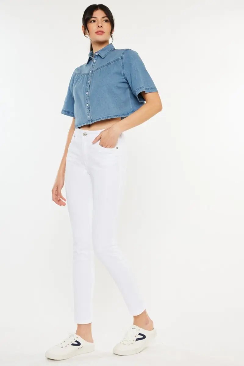 Women's Jeans - High Rise Ankle - Skinny Trendy