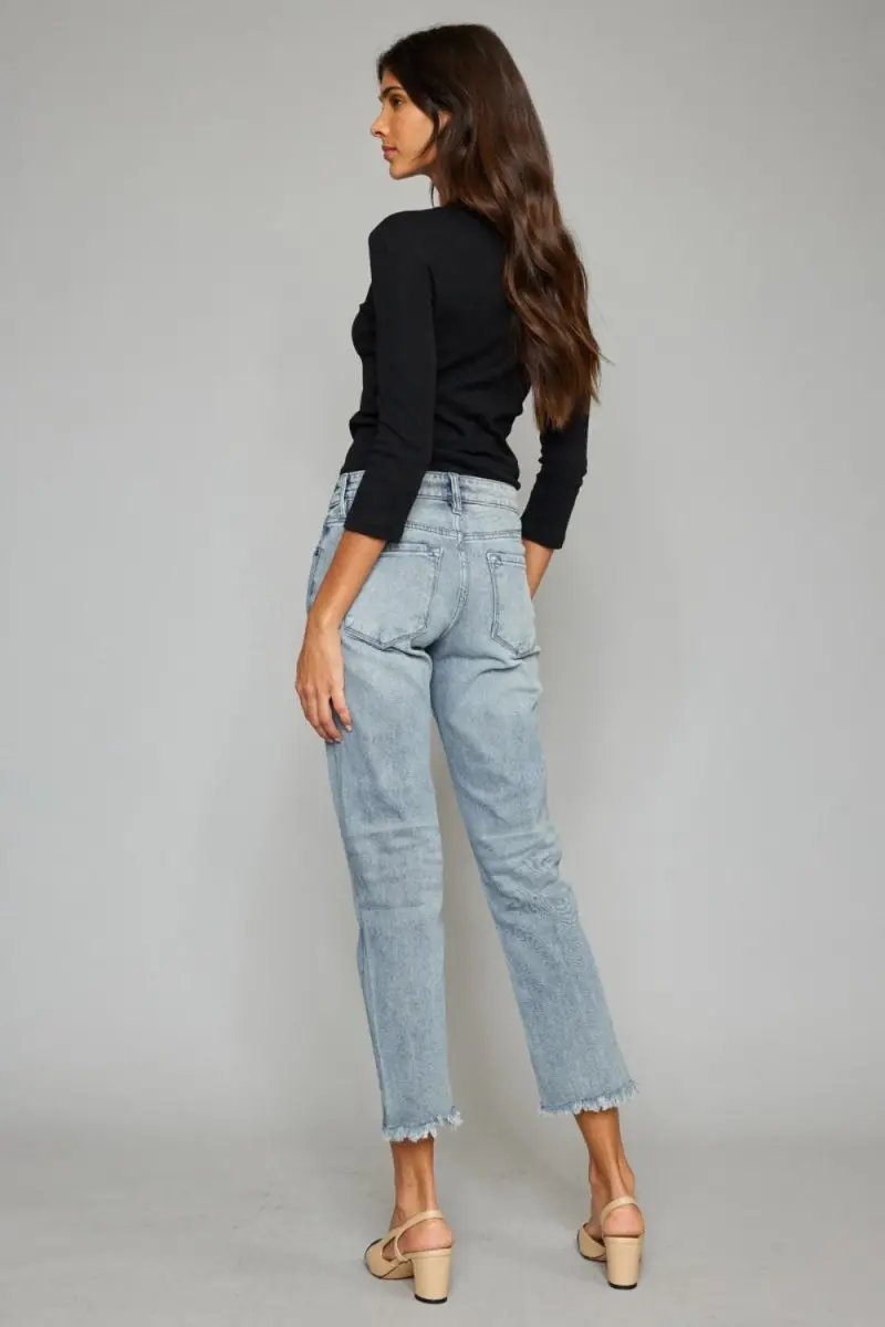 Sweaters Trendsi Kancan Jeans + High Waist + Everyday Wear + Cropped Jeans + Raw Hem
