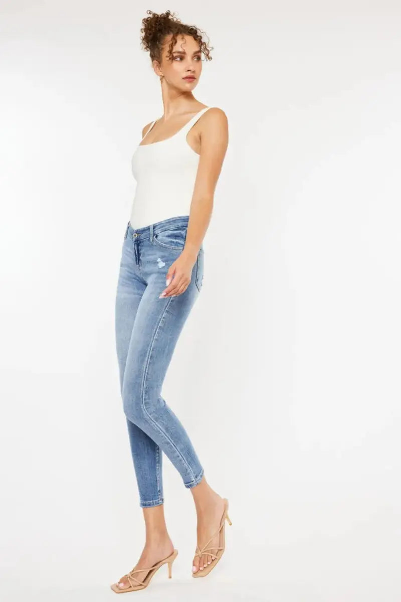 Women's Jeans - High Waist Skinny - Casual Denim