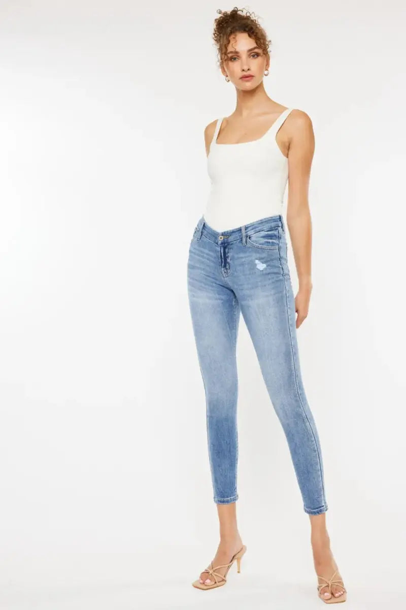 Women's Jeans - High Waist Skinny - Casual Denim