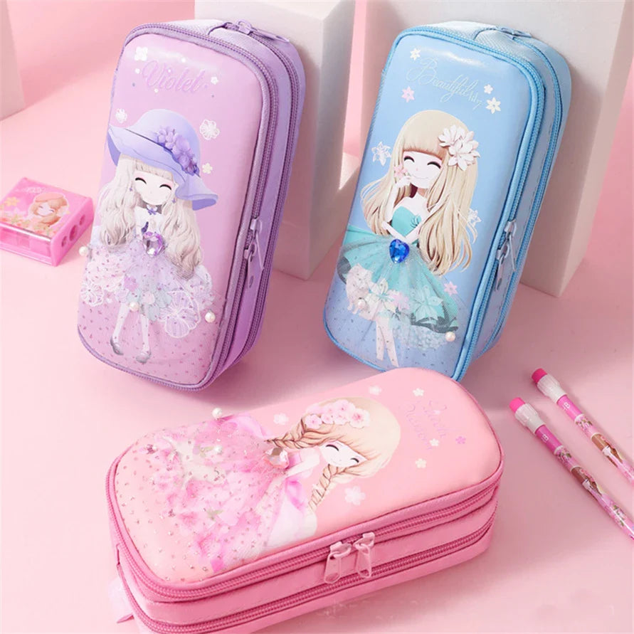 Estuches de lápices de niña kawaii