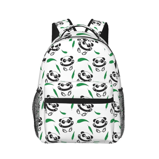 Mochilas con estampado de panda juguetón