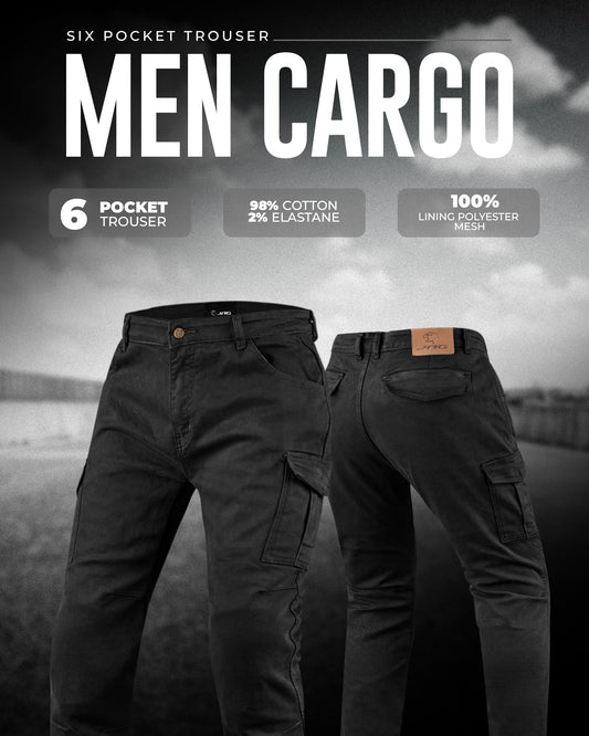 Pantalones cargo de moto JAG – Jeans cargo blindados de corte ajustado con protecciones con certificación CE