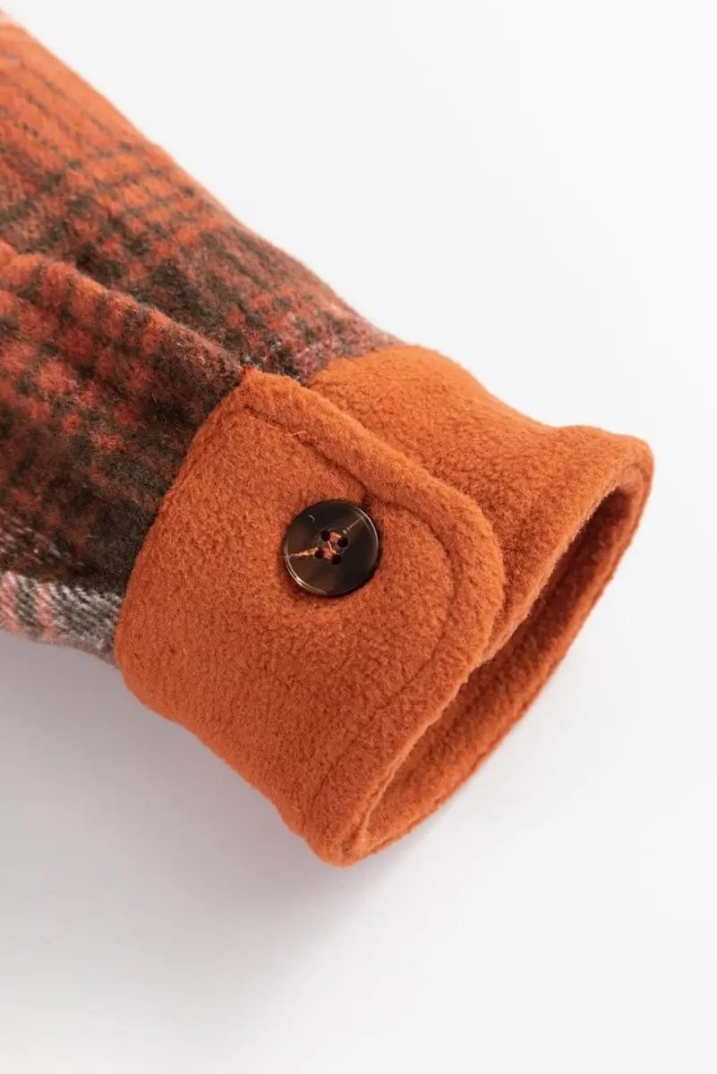 Love Salve Khaki Plaid Shacket — Lightweight Fall Shirt Jacket