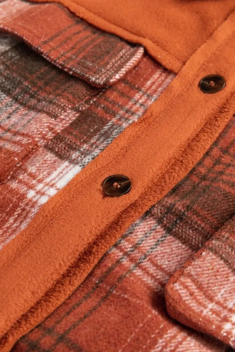 Love Salve Khaki Plaid Shacket — Lightweight Fall Shirt Jacket