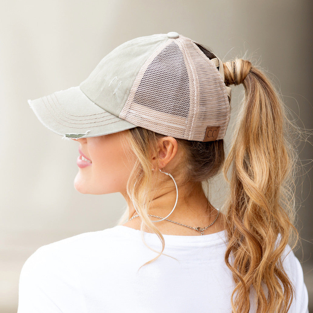 Gorras de cola de caballo cruzadas CC