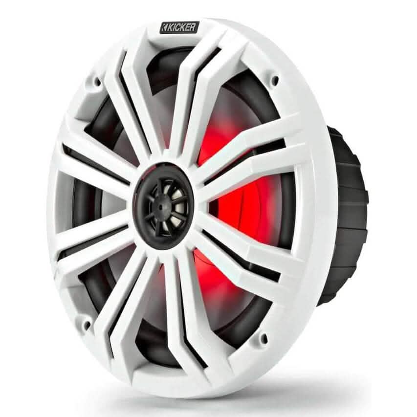 Kicker Pair 45KM84L 8" 600 Watt Marine Boat Waterproof Speakers (Refurbished)